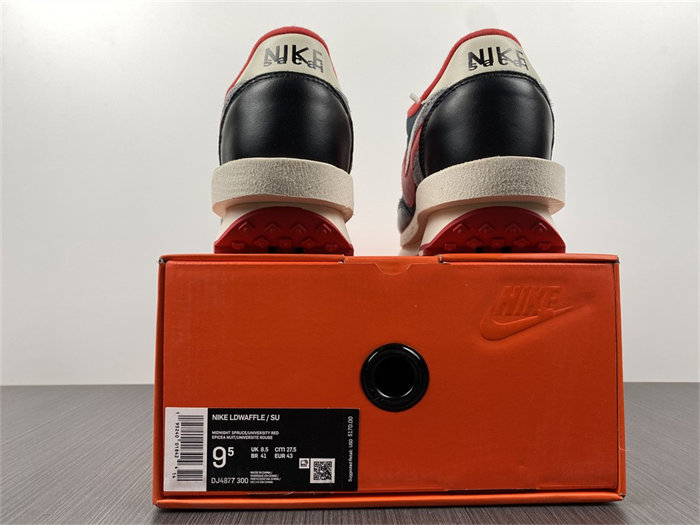 Nike LD Waffle sacai Undercover Midnight Spruce University Red