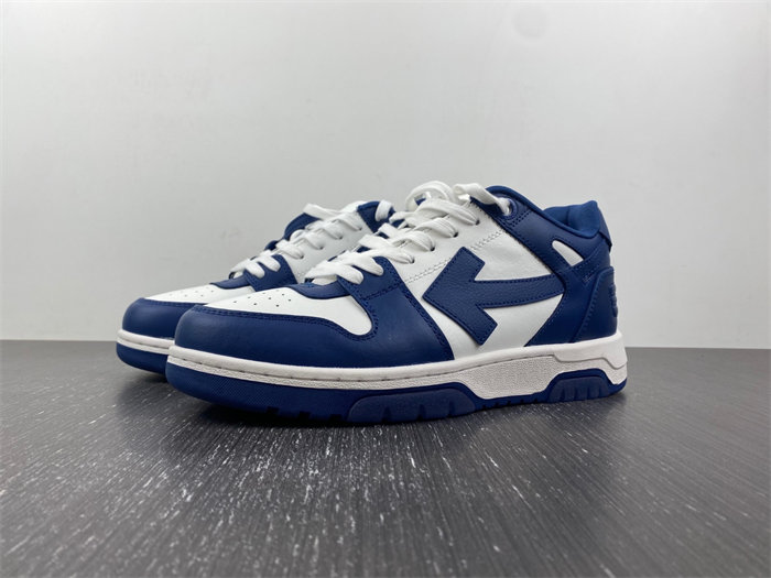 OFF-WHITE Out Of Office "OOO" Low Tops Dark Blue White OMIA189S22LEA0010142