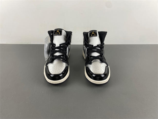 Air Jordan 1 Mid SE Black Metallic Silver Sail Metallic Gold FZ39380-001