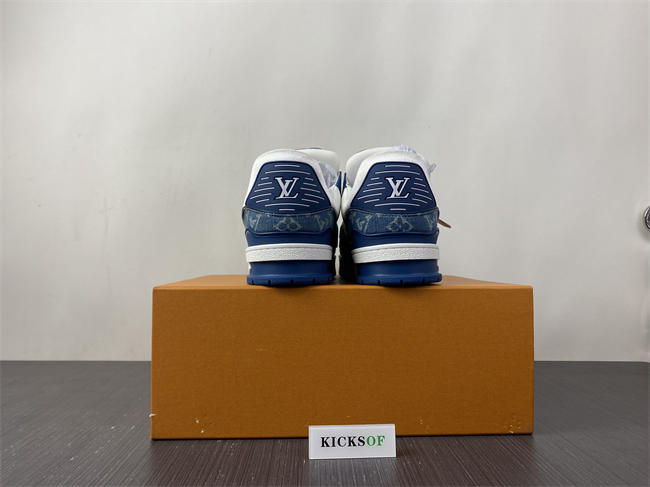 Luis Vitton LV Trainer Monogram Denim White Blue 1A9JGN